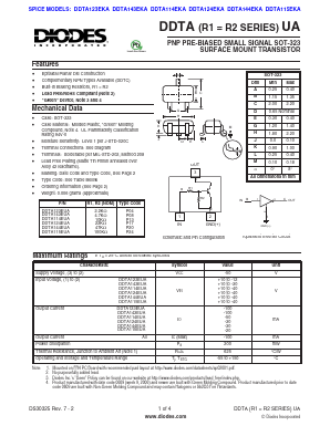 DDTA114EUA-13-F Datasheet PDF Diodes Incorporated.