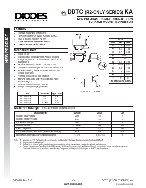 DDTC115GKA Datasheet PDF Diodes Incorporated.