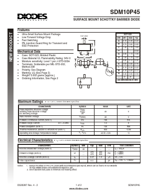SDM10P45-7 Datasheet PDF Diodes Incorporated.