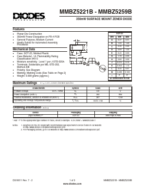 MMBZ5226B Datasheet PDF Diodes Incorporated.