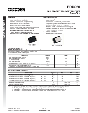 PDU620-13 Datasheet PDF Diodes Incorporated.