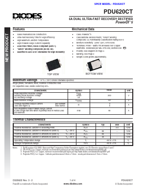 PDU620CT Datasheet PDF Diodes Incorporated.