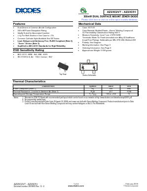 AZ23C43-7-F Datasheet PDF Diodes Incorporated.