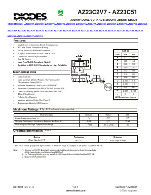 AZ23C13-7-F Datasheet PDF Diodes Incorporated.