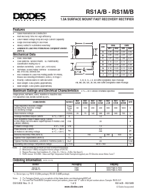 RS1A/AB Datasheet PDF Diodes Incorporated.