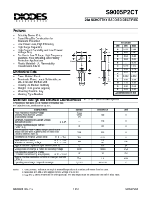 S9005P2CT Datasheet PDF Diodes Incorporated.