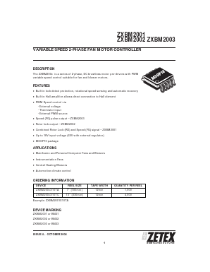 ZXBM2003X10TA Datasheet PDF Diodes Incorporated.