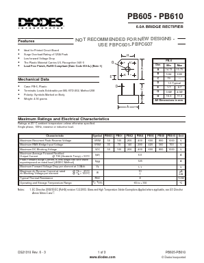 PB62 Datasheet PDF Diodes Incorporated.