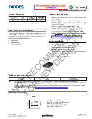 B2100SAF Datasheet PDF Diodes Incorporated.