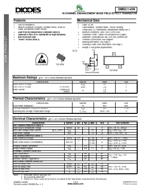 DMN2114SN Datasheet PDF Diodes Incorporated.