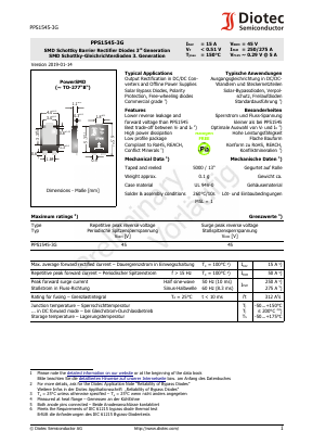 PPS1545-3G Datasheet PDF Diotec Semiconductor Germany 
