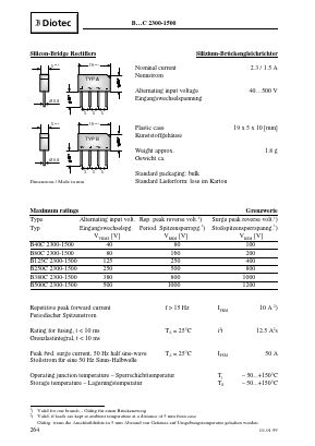 B500C2300-1500 Datasheet PDF Diotec Semiconductor Germany 