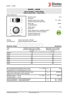 RA354 Datasheet PDF Diotec Semiconductor Germany 