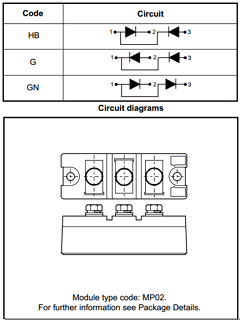 MP02HB130-25 Datasheet PDF Dynex Semiconductor