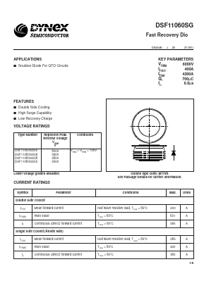 DSF11060SG58 Datasheet PDF Dynex Semiconductor