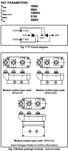 MP04TT600-17-W3 Datasheet PDF Dynex Semiconductor