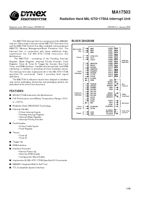 MAS17503CL Datasheet PDF Dynex Semiconductor