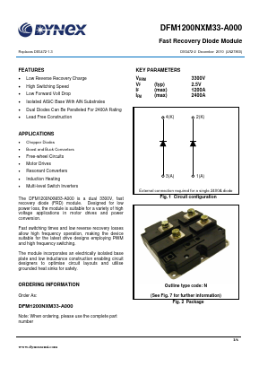 DFM1200NXM33-A000 Datasheet PDF Dynex Semiconductor