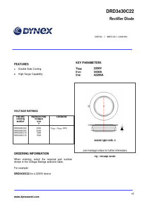 DRD3430C18 Datasheet PDF Dynex Semiconductor