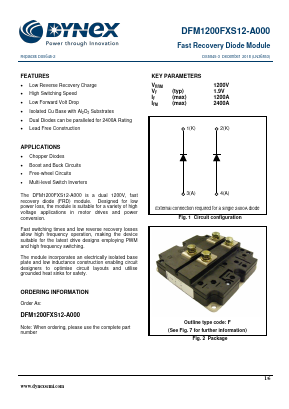 DFM1200FXS12-A000 Datasheet PDF Dynex Semiconductor