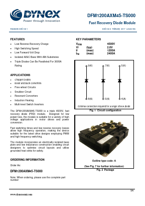 DFM1200AXM45-TS000 Datasheet PDF Dynex Semiconductor