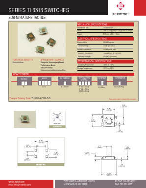 TL-3313-A-F100 Datasheet PDF E-SWITCH