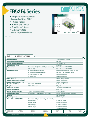 EB52F4C20AN-12800M Datasheet PDF Ecliptek Corporation