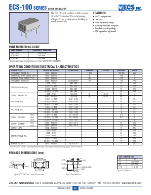 ECS-100A-100 Datasheet PDF ECS, Inc.