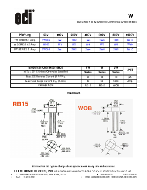2W2 Datasheet PDF Electronic devices inc.