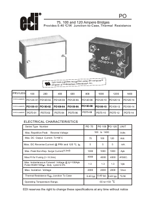 PO120-01 Datasheet PDF Electronic devices inc.