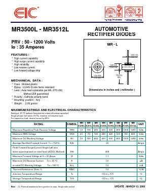 MR3512L Datasheet PDF Electronics Industry