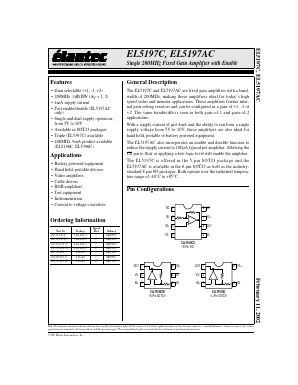 EL5197ACS-T13 Datasheet PDF Elantec -> Intersil