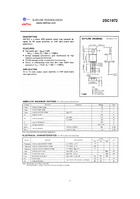 2SC1972 Datasheet PDF eleflow technologies co., ltd.