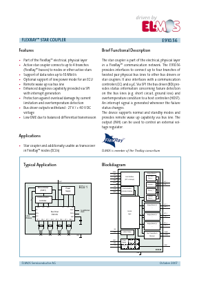 E910.56 Datasheet PDF ELMOS Semiconductor AG