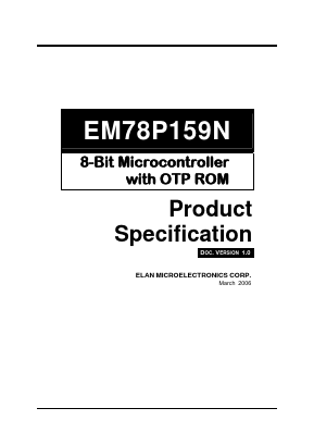 EM78P159N Datasheet PDF ELAN Microelectronics