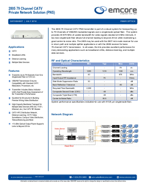 2805TF-SCSP/12 Datasheet PDF Emcore Corporation