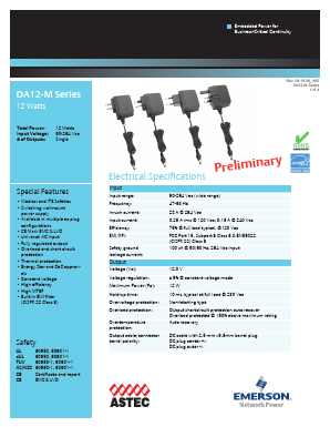 DA12-120US-M Datasheet PDF Emerson Network Power
