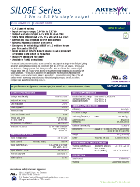 SIL05E-05W3V3-HJ Datasheet PDF Emerson Network Power