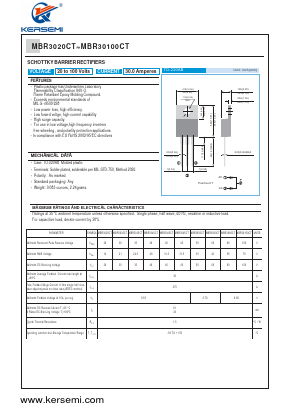 MBR3030CT Datasheet PDF EM Microelectronic - MARIN SA