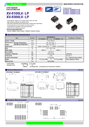 XV-9100LP Datasheet PDF Epson ToYoCom