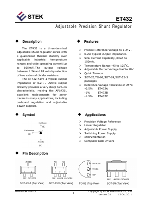 ET432CBI Datasheet PDF Estek Electronics Co. Ltd