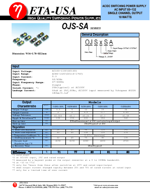 OJS12SA Datasheet PDF ETA-USA