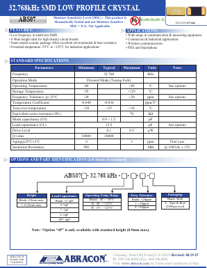 ABS07-32.768KHZ-W Datasheet PDF ETC
