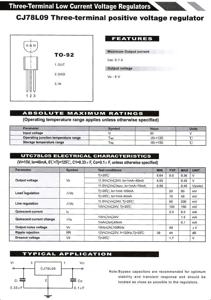 CJ78L09 Datasheet PDF ETC