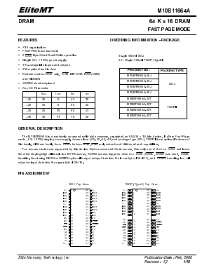 M10B11664A-30J Datasheet PDF ETC