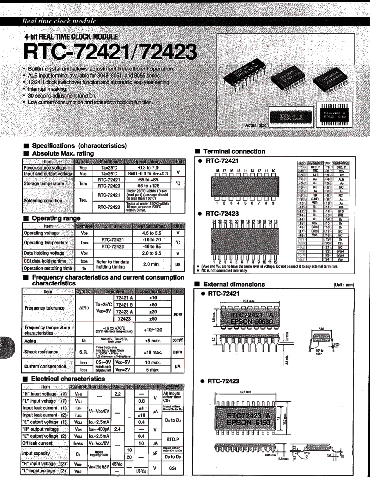 RTC-72421B Datasheet PDF ETC