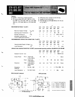 STK078 Datasheet PDF ETC