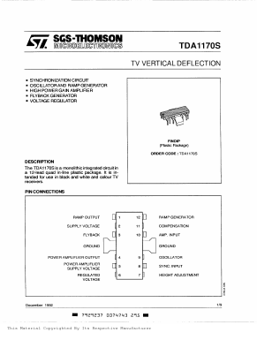 TDA1170SH Datasheet PDF ETC
