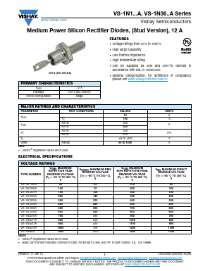 VS-1N3673RA Datasheet PDF Vishay Semiconductors