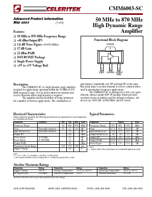 CMM6003-SC Datasheet PDF ETC